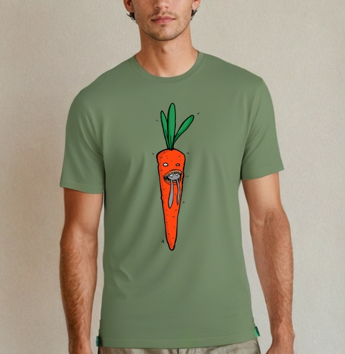 Фотография футболки Carrot Predator Flip / Шокирующая морковка ест кроликов монстр морковка кролики
