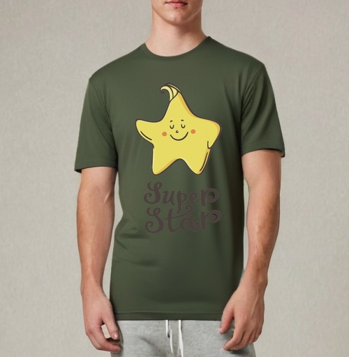 Фотография футболки Очаровательная улыбающаяся звезда Super Star