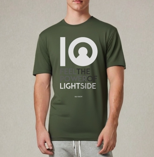 Фотография футболки FEEL THE POWER OF LIGHT SIDE / ПОЧУВСТВУЙ СИЛУ СВЕТЛОЙ СТОРОНЫ