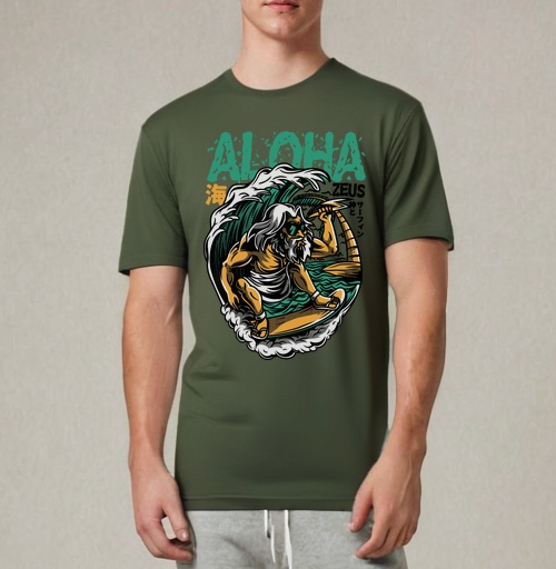 Фотография футболки Aloha Zeus / Алоха Зевс