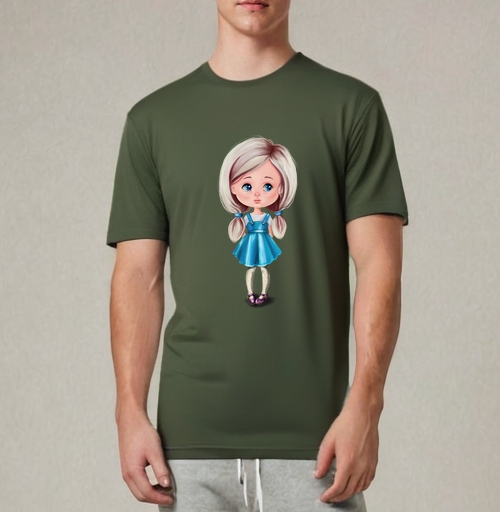 Фотография футболки Милая грустная девочка с большими глазами