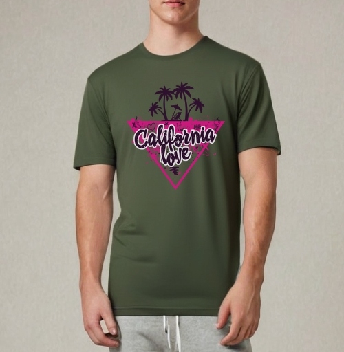 Фотография футболки California love яркая романтика пальмовой вечеринки