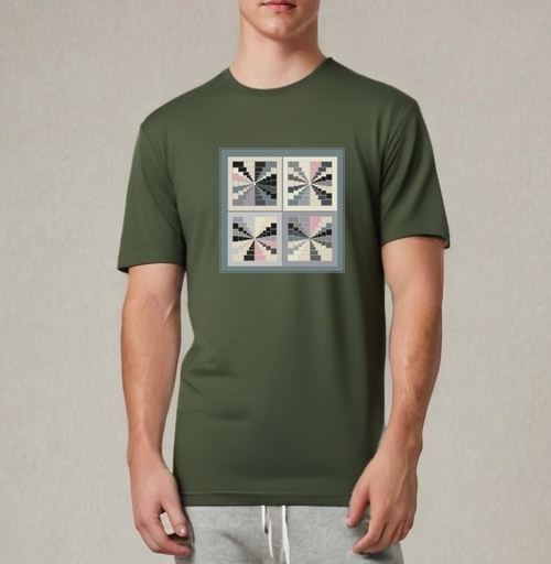 Фотография футболки Абстрактная геометрия движения с пастельными цветами движение с пастельными цветами