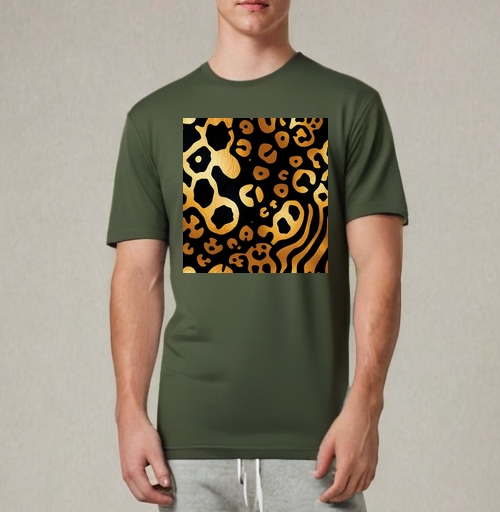 Фотография футболки Golden Leopard Pattern / Золотой леопардовый узор для вашего дома