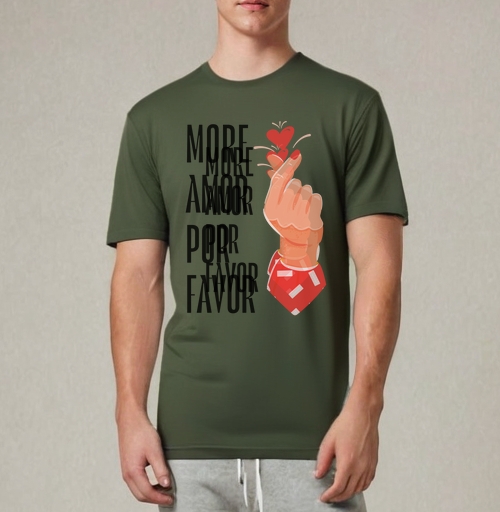Фотография футболки Hand heart More Amor / Рука с сердцем жест корейское сердечко