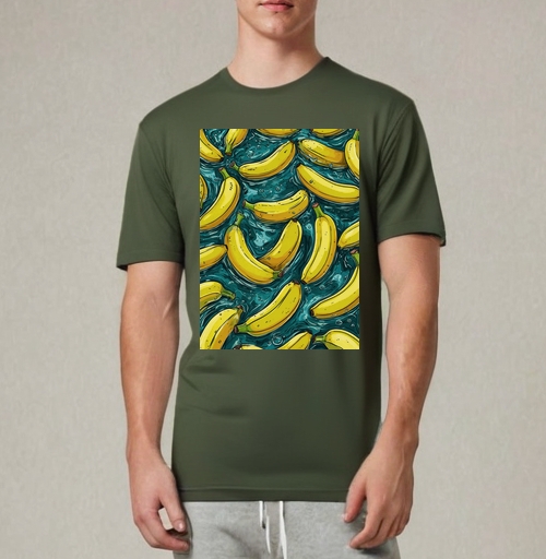Фотография футболки Refreshing Tropical Bananas in Water / Свежие желтые бананы в воде