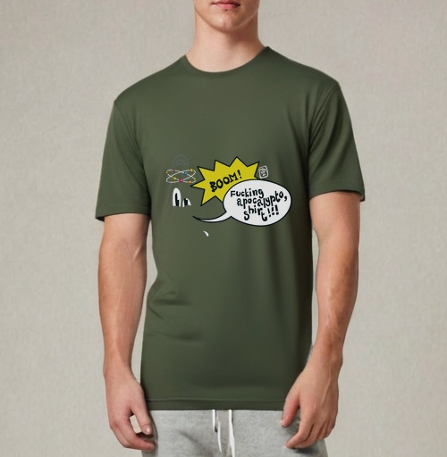 Фотография футболки Эмоциональный взрыв в стиле поп-арт с надписью BOOM shirt