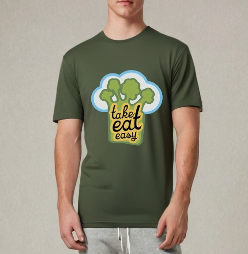 Фотография футболки take eat easy / Ешь легко