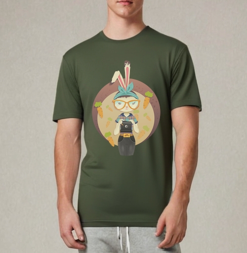 Фотография футболки Hipster Bunny / Зайка-хипстер