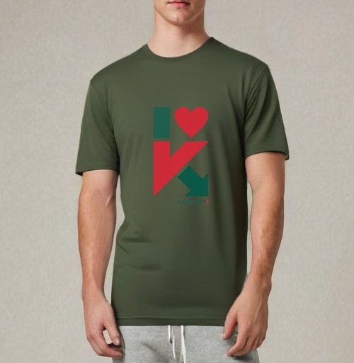 Фотография футболки Стильный логотип I love Kaspersky с сердцем и стрелкой