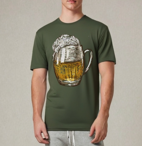 Фотография футболки Янтарная кружка пива Beer Time