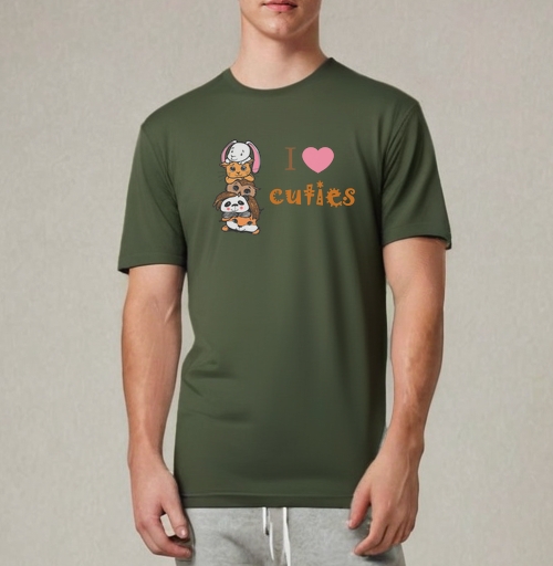 Фотография футболки Мягкие милые животные «I ❤️ CUTIES» для детей