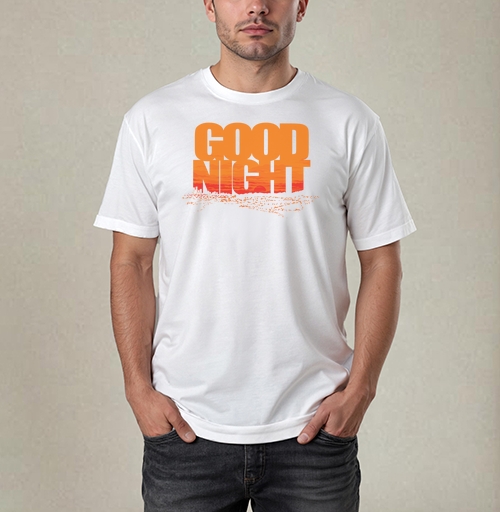 Фотография футболки Доброе прощание ночи с динамичным распадом слов Good Night