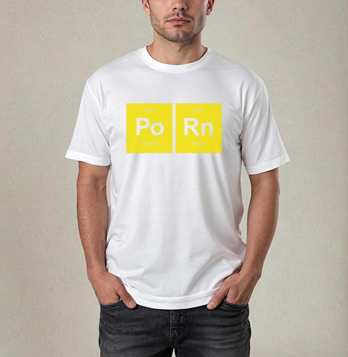 Фотография футболки Шутливый постер «Po Rn» в стиле таблицы Менделеева
