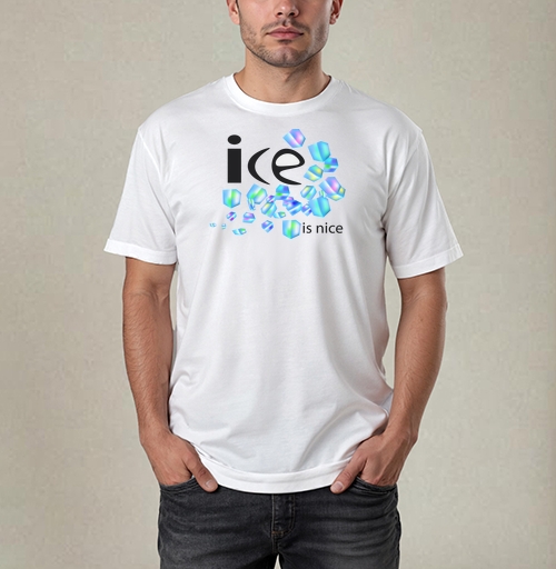 Фотография футболки Лёд Свежесть Холодная Весёлая Надпись ice is nice