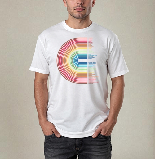 Фотография футболки Rainbow Gradient Colors – Радужный Градиент Цветов