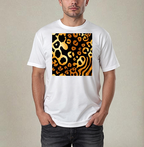 Фотография футболки Golden Leopard Pattern / Золотой леопардовый узор для вашего дома