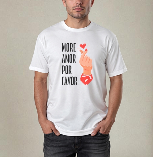 Фотография футболки Hand heart More Amor / Рука с сердцем жест корейское сердечко