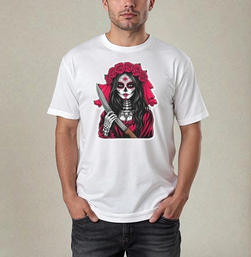 Фотография футболки Мстительная невеста Santa Muerte с ножом