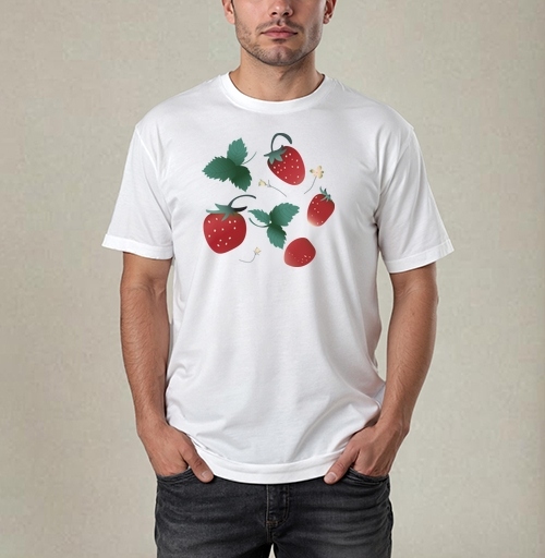 Фотография футболки Fresh Red Sweet Berries Strawberry Garden – Садовая клубника