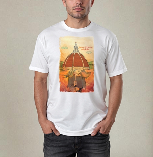 Фотография футболки Уютная женщина под куполом Santa Maria del Fiore / Святая Мария Цветочная