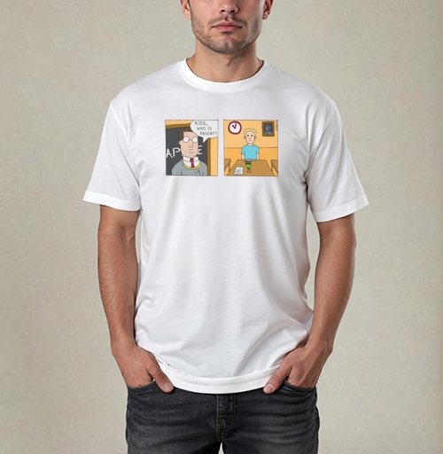 Фотография футболки Ироничный комикс о школьном одиночестве