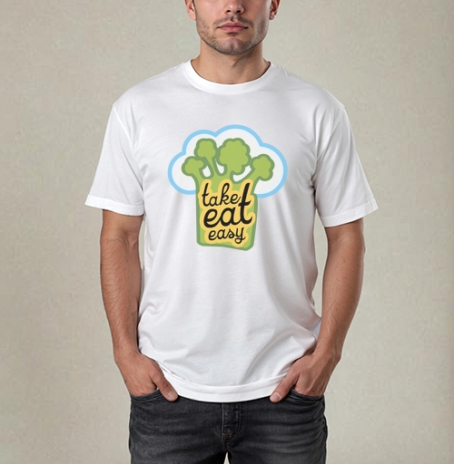 Фотография футболки take eat easy / Ешь легко