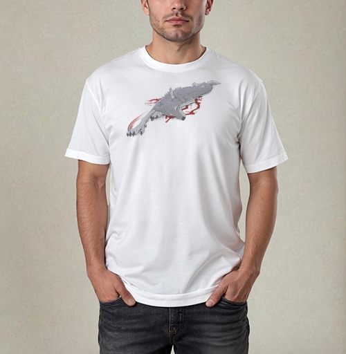 Фотография футболки sick wolf / Изможденный волк