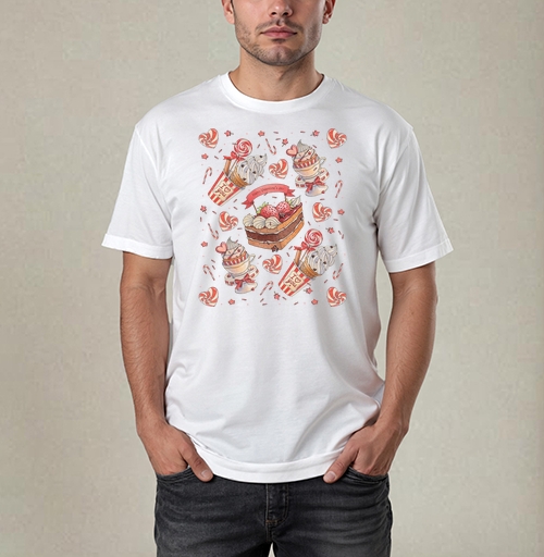 Фотография футболки Happy Valentines Day pattern / Паттерн ко Дню святого Валентина