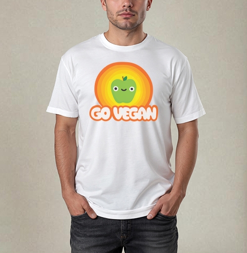 Фотография футболки GO VEGAN! / Стань веганом!