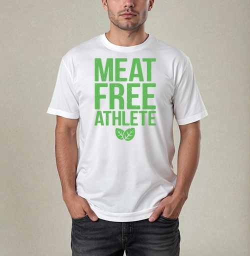 Фотография футболки MEAT FREE ATHLETE – Эмблема веган-спортсмена