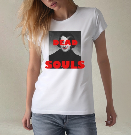 Фотография футболки Dead Souls / Мертвые души ироничный поп арт портрет писателя Гоголь