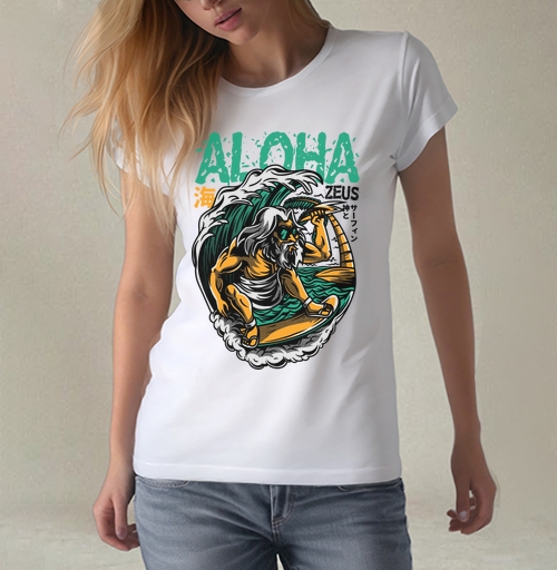 Фотография футболки Aloha Zeus / Алоха Зевс
