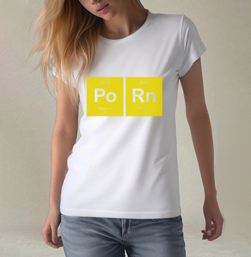 Фотография футболки Шутливый постер «Po Rn» в стиле таблицы Менделеева