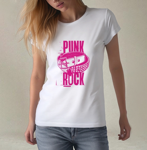 Фотография футболки Яркий кожаный ремень с шипами в духе панк рок – PUNK ROCK