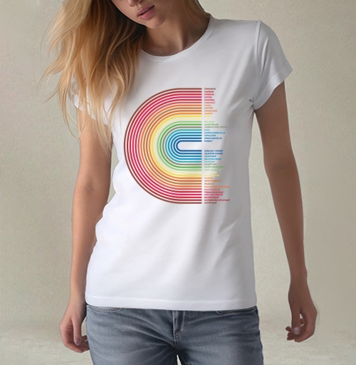 Фотография футболки Rainbow Gradient Colors – Радужный Градиент Цветов