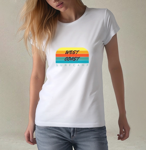 Фотография футболки West Coast Surf Camp Летний Пляжный Отдых на Западном