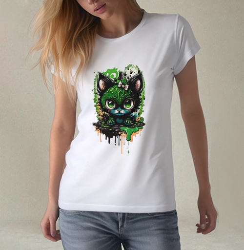 Фотография футболки Ядовитый котенок в стиле Pop Surrealism