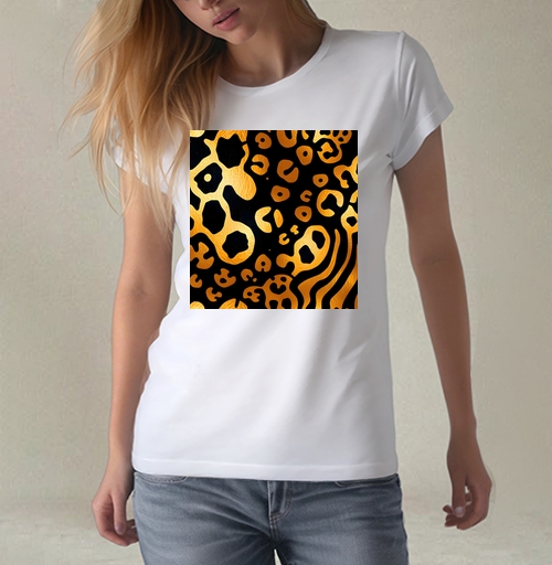 Фотография футболки Golden Leopard Pattern / Золотой леопардовый узор для вашего дома