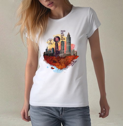 Фотография футболки Techno Businessman Music will save the world / Техно бизнесмен style of living