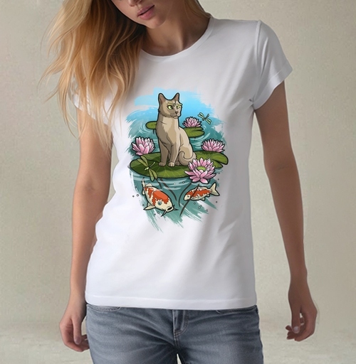 Фотография футболки SummerCat / Летний кот