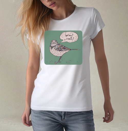 Фотография футболки Spring bird / Весенняя птичка