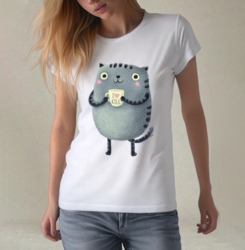 Фотография футболки Кот I love to kill