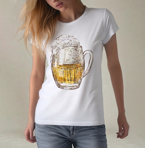 Фотография футболки Янтарная кружка пива Beer Time