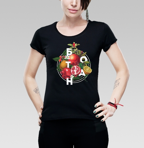 Фотография футболки Ботан лимон-гранат