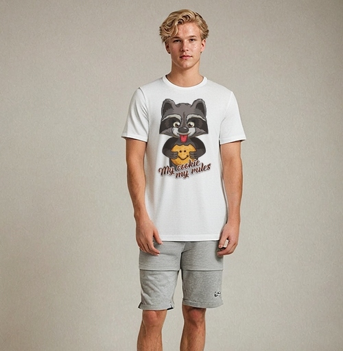 Фотография футболки Енот - Моя печенька, мои правила