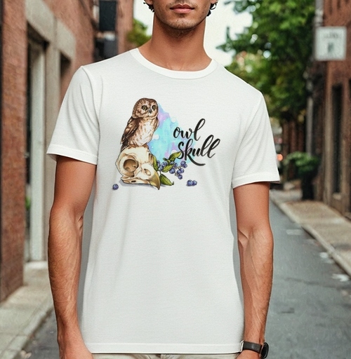 Фотография футболки Owl skull / Череп совы