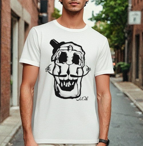 Фотография футболки Dali Skull