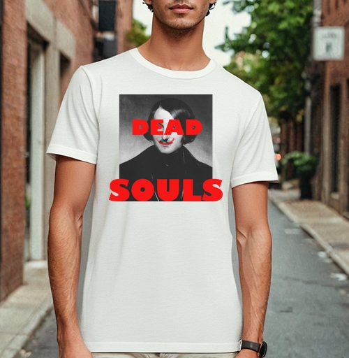 Фотография футболки Dead Souls / Мертвые души ироничный поп арт портрет писателя Гоголь