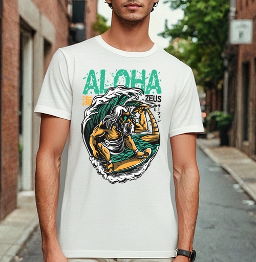 Фотография футболки Aloha Zeus / Алоха Зевс